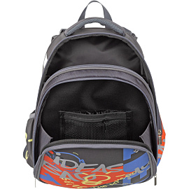 Ранец Комус Класс Basic Idea анатомический серый (идея) с двумя отделениями