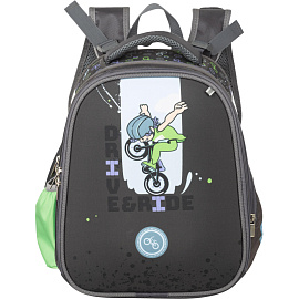 Ранец Комус Класс Basic Velo анатомический черный (велосипед) с двумя отделениями