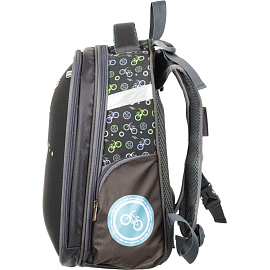 Ранец Комус Класс Basic Velo анатомический черный (велосипед) с двумя отделениями