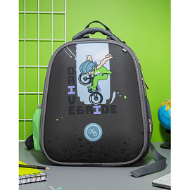 Ранец Комус Класс Basic Velo анатомический черный (велосипед) с двумя отделениями