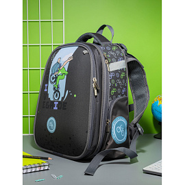 Ранец Комус Класс Basic Velo анатомический черный (велосипед) с двумя отделениями