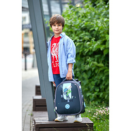 Ранец Комус Класс Basic Velo анатомический черный (велосипед) с двумя отделениями