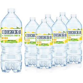 Вода питьевая Сенежская негазированная со вкусом лимон-мята 1 л