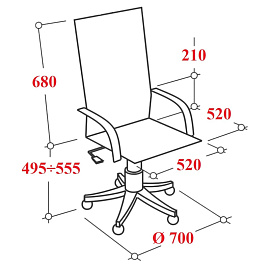 Кресло для руководителя Chairman Home 795 черное (ткань, металл)