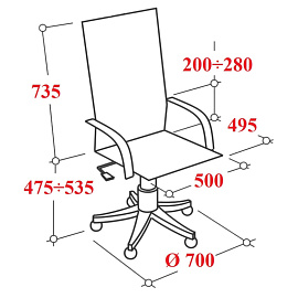 Кресло для руководителя эргономичные Chairman 535 Lux чёрное (сетка/ткань, металл)