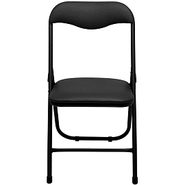 Стул офисный РС01.00.04 складной черный (искусственная кожа, металл черный)