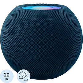 Умная колонка Apple HomePod mini синяя с микрофоном и подсветкой (MJ2C3ZP/A)