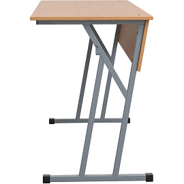 Стол ученический двухместный Комус (бук/серый, рост 6)