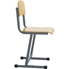 Стул ученический Комус (натуральный/серый, рост 7)