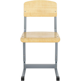 Стул ученический Комус (натуральный/серый, рост 3-5)