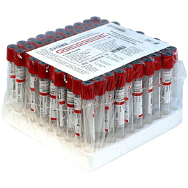 Вакуумные пробирки Еламед без наполнителя 6 мл пластик (100 штук в упаковке)