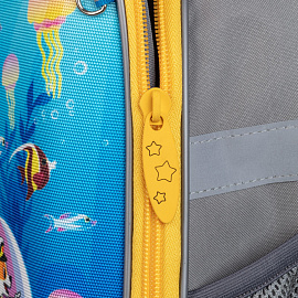 Ранец Комус Класс Light Шустрики анатомический серый с одним отделением