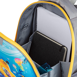 Ранец Комус Класс Light Шустрики анатомический серый с одним отделением