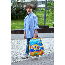 Ранец Комус Класс Light Шустрики анатомический серый с одним отделением