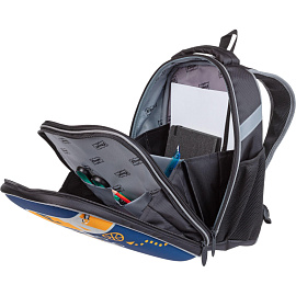 Ранец Комус Класс Light Team черный с двумя отделениями