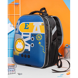 Ранец Комус Класс Light Team черный с двумя отделениями