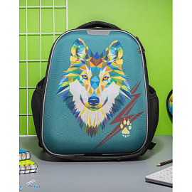 Ранец Комус Класс Light зеленый (волк) с одним отделением