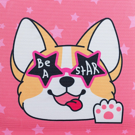 Ранец Комус Класс Light Корги в очках розовый с двумя отделениями