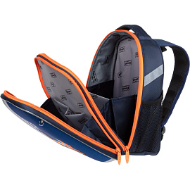 Ранец Комус Класс Light Super car синий с двумя отделениями