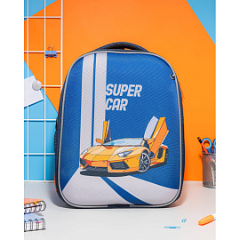Ранец Комус Класс Light Super car синий с двумя отделениями