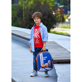 Ранец Комус Класс Light Super car синий с двумя отделениями