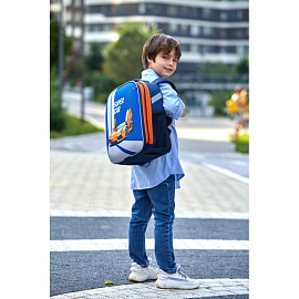 Ранец Комус Класс Light Super car синий с двумя отделениями