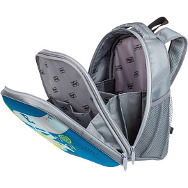 Ранец Комус Класс Light Team серый с двумя отделениями