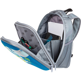 Ранец Комус Класс Light Team серый с двумя отделениями