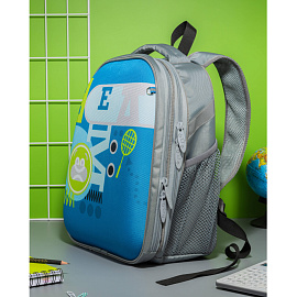 Ранец Комус Класс Light Team серый с двумя отделениями