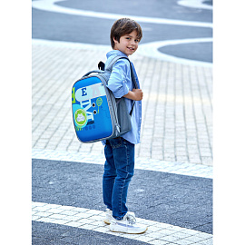 Ранец Комус Класс Light Team серый с двумя отделениями