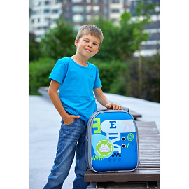 Ранец Комус Класс Light Team серый с двумя отделениями