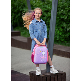 Ранец Комус Класс Light розовый (балерина) с одним отделением