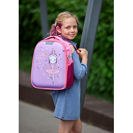 Ранец Комус Класс Light розовый (балерина) с одним отделением