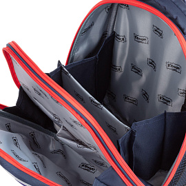 Ранец Комус Класс Light Динозавр синий с двумя отделениями