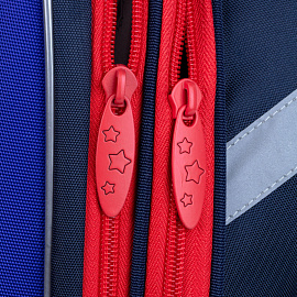 Ранец Комус Класс Light Динозавр синий с двумя отделениями