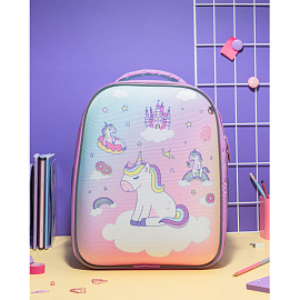 Ранец Комус Класс Light Uniland сиреневый с двумя отделениями