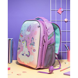 Ранец Комус Класс Light Uniland сиреневый с двумя отделениями