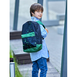 Рюкзак ортопедический Комус Класс Robot Паттерн черный