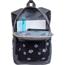 Рюкзак ортопедический Комус Класс Ромашки серый