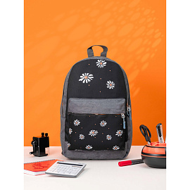 Рюкзак ортопедический Комус Класс Ромашки серый