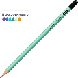Карандаш чернографитный деревянный HB Attache Pearly заточенный круглый