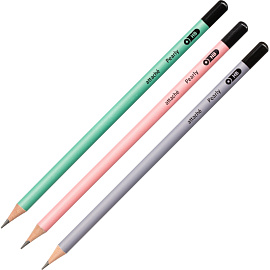 Карандаш чернографитный деревянный HB Attache Pearly заточенный круглый