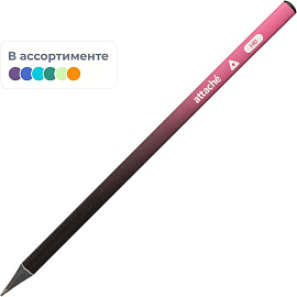 Карандаш чернографитный деревянный HB Attache Градиент заточенный трехгранный