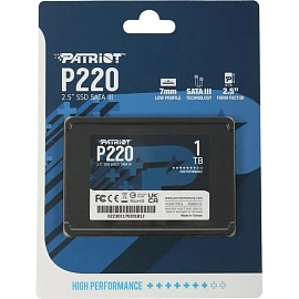 SSD накопитель Patriot Memory P220 1 ТБ (P220S1TB25)