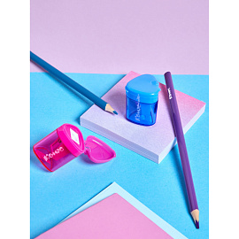 Точилка для карандашей Комус Класс с контейнером пластиковая/металлическая