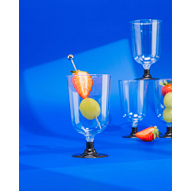 Рюмка одноразовая пластиковая 100 мл прозрачная 6 штук в упаковке Комус Стандарт