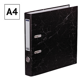 Папка-регистратор OfficeSpace, 50мм, мрамор, черная, бюджет фото Папка-регистратор OfficeSpace, 50мм, мрамор, черная, бюджет