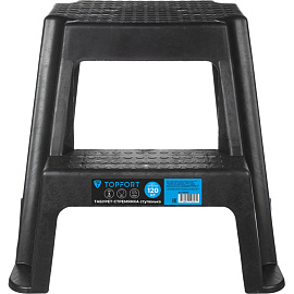 Стремянка 2 ступени TOPFORT черная