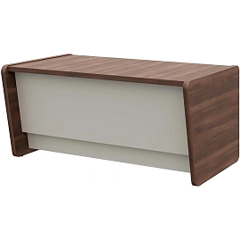 Стол руководителя письменный Fregat 129S001 (орех бакаут/серый, 1600х968х761 мм)