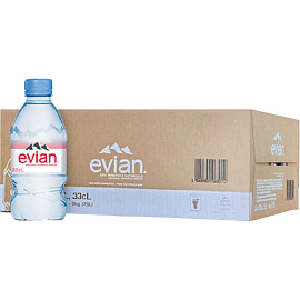 Вода минеральная Evian столовая негазированная пэт 0.33 л